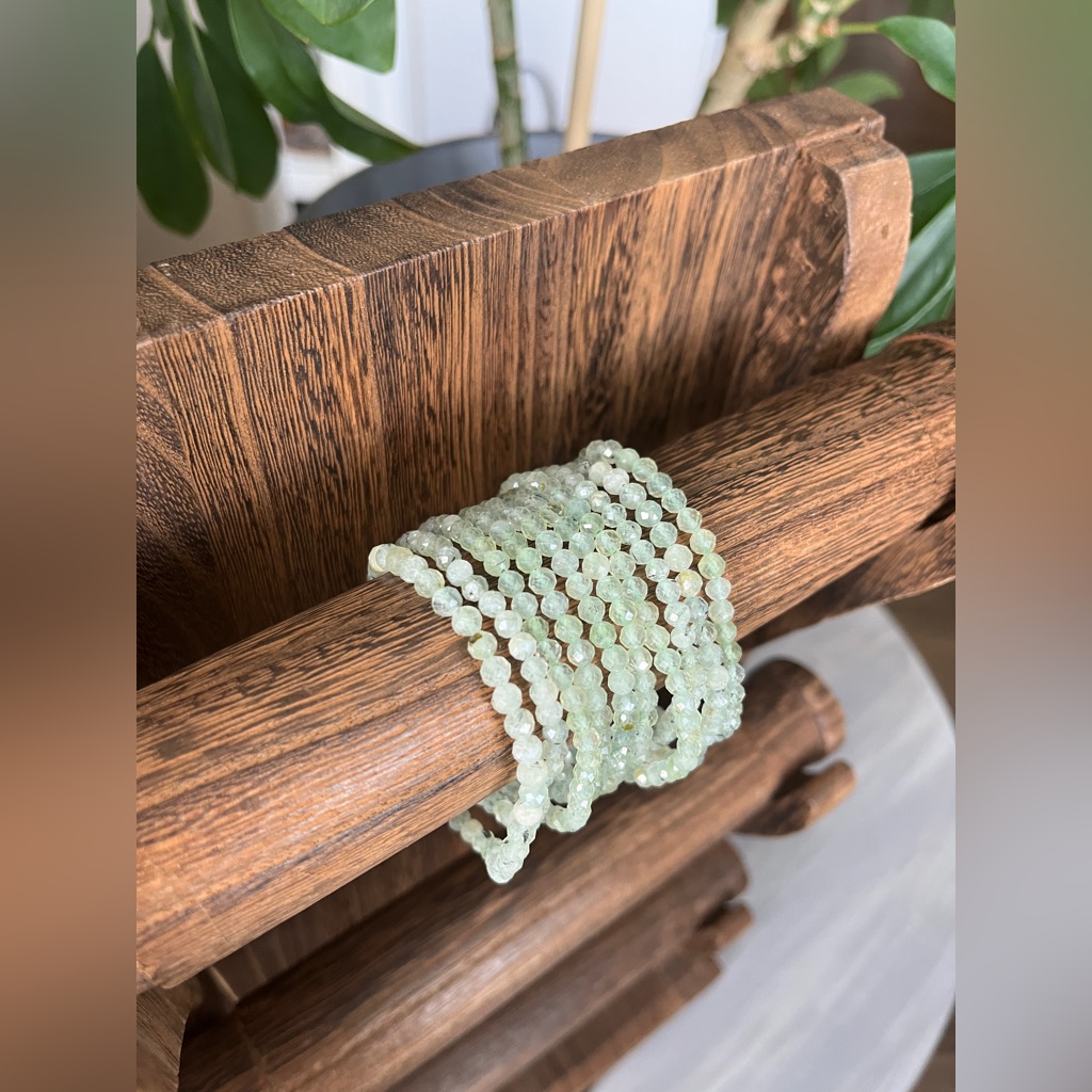 Faceted Prehnite Bracelet